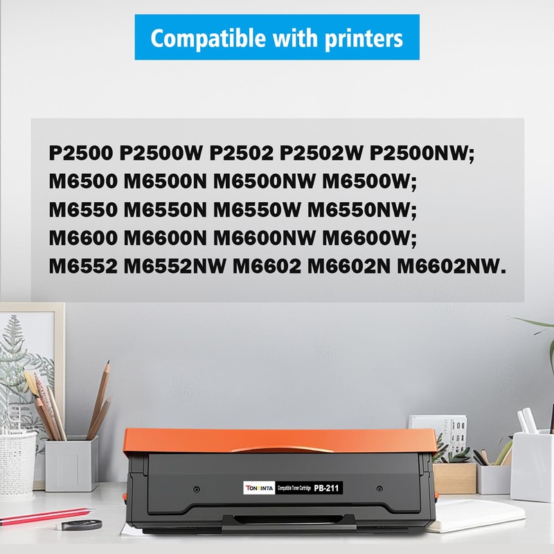 TONTINTA PB-211 PB211 Compatible Toner Cartridge Black for P2500W P2502W