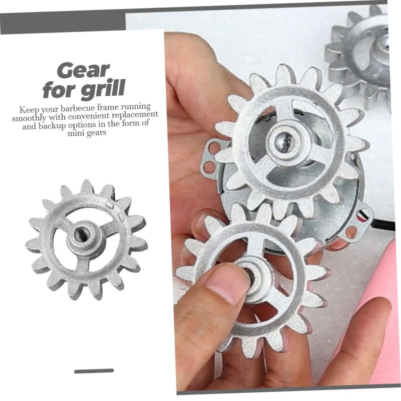 Ipetboom 2Pcs Barbecue Rotating Gear Replacement for DIY Rotary Frame