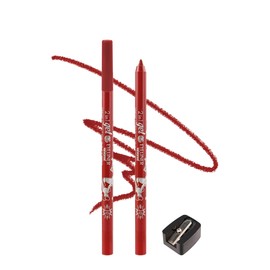 Red Waterline Eyeliner Gel Pencil,1Pcs Cream Sharpenable Gel Eye Liner Pen Waterproof Smudge Proof Long Stay Matte Eyeliners, Smooth Intense Color Liner Pencil with Sharpener Eye Makeup for Women-10