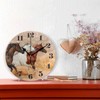 Mnsruu Wall Clock Silent Non Ticking, Round Running Horses Art
