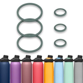 BOSORIO 3 Sets Gaskets Compatible with Camelbak Chute Mag Water Bottle 20oz 25oz 32oz 50oz, Replacement Rubber Seal Part for Magnetic Cap Spout Lid