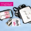Miamica 3-Piece Luggage Packing Cubes, Clear/Black – Includes One Large,