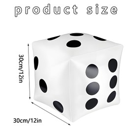 2Pcs Large Dice,Inflatable Dice 30cmx30cm(12inx12in) Giant Dice Big Dice Suitable for Beach Garden Parties Swimming Pool Classroom Outdoors Home Game Group Games Group Activity