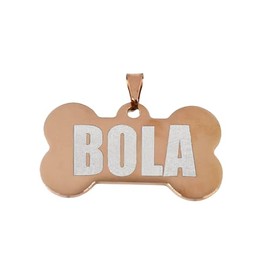 Placa de Identificación para Perros, Acero Inoxidable, (, Oro Rosado)