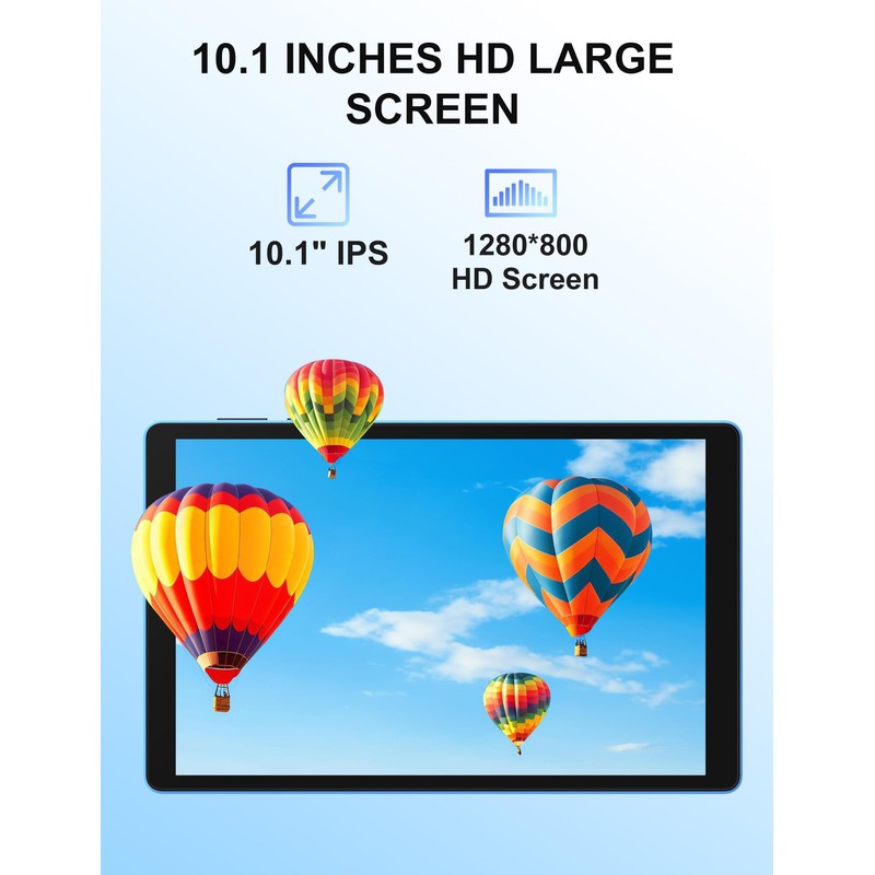 BAKEN 10 Inch Tablet, Android 12 Tablets, 4(2+2) GB RAM,