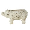 Deco 79 Magnesium Oxide Pig Indoor Outdoor Planter Small Planter