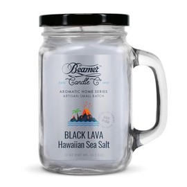 Beamer Candle Co. Aromatic Collection - Black Lava Hawaiian Sea Salt 12oz Candle