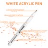 Ninnyi 4 Pcs 1mm Fine Point Highligh White Gel Pen