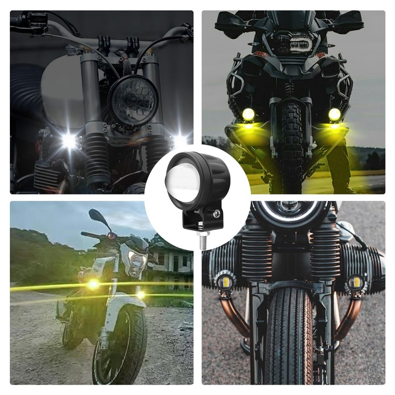 X-STYLE Motorcycle Fog Lamps with Cut Line, 20W, 2 Colors,