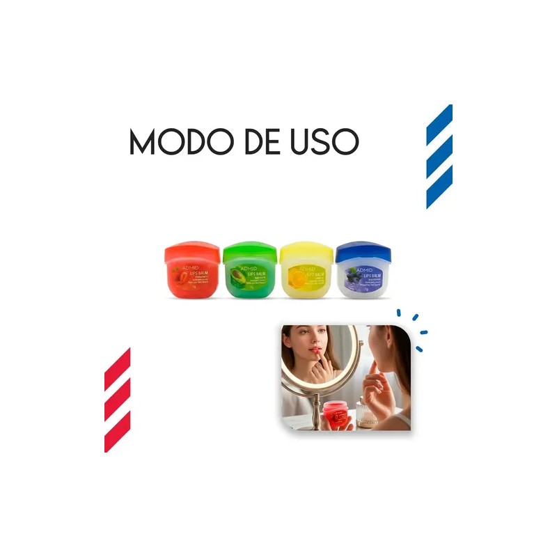 Diler Set 4 Pz Bálsamos Labiales Hidratantes Frutales En Set