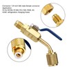 6PCS Refrigerant Angled Compact Ball Valve Fit for R410A R134A