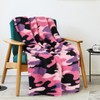 Camo Fleece Throw Blanket for Sofas, Lightweight Soft Warm Winter