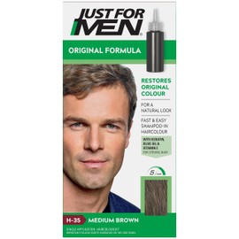 Just For Men Formula Hair Colour in Medium Brown, Restores Natural Hair Colour, H35