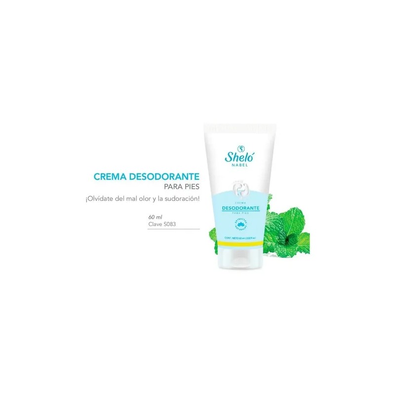 Crema Desodorante Para Pies Con Extractos Naturales 60ml