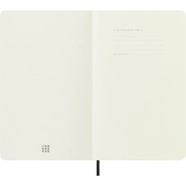 Moleskine Large A5 Soft-Cover Squared Notebook, Black
