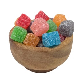 YANKEETRADERS Assorted Sour Gummy Cube Candy, 6 Fruity Flavors - Orange, Watermelon, Blue Raspberry, Black Cherry, Strawberry, Green Apple, 40 Oz Bag