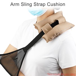 HapiPoppy Satin Arm Sling Padding for Neck Strap Cushion Shoulder Sling Neck Pad Brace Carry Strap Pillow for Arm Elbow Wrist Injury Support Pad Women Men Taupe