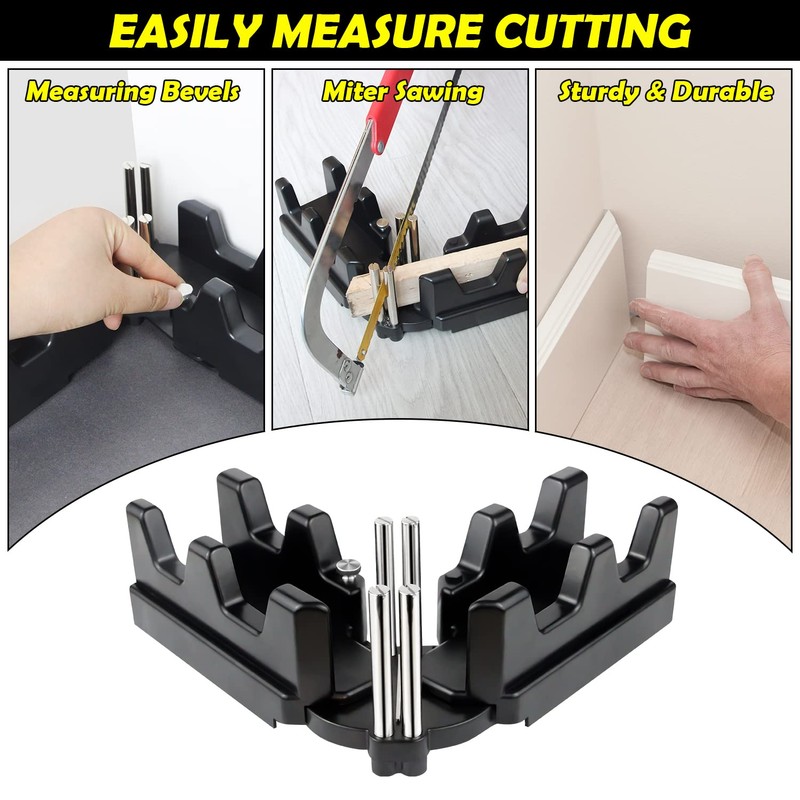 2-in-1 Mitre Measuring Cutting Tool,Miter Saw Protractor and 85-180°Angle Finderfor