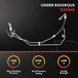 A-Premium Power Steering Pressure & Return Hoses Line Assembly Compatible with Toyota Tacoma 1995-2004, 3.4L 4WD, Rack to Cooler