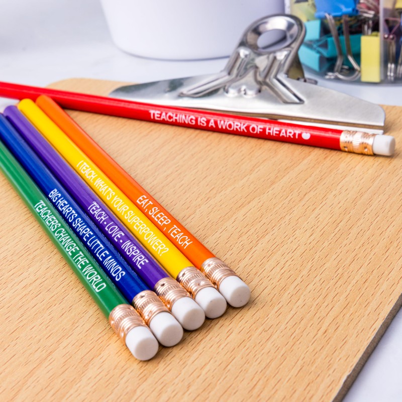 Medical ID Me Set of 6 Colourful Teacher Pencils, Teaching