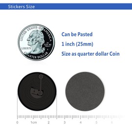 Pack of 10 NFC Tags NTAG215 Black Anti-Metal NFC Stickers 25 mm Round On Metal Tags programmable NFC Tags RFID Tags Stickers for NFC Enabled Cell Phones and Devices