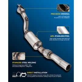 PHILTOP Left Catalytic Converter Kit Direct-Fit Replacement For 2011-2017 300 3.6L, 2011-2014 Charger 3.6L, 2011-2015 Challenger 3.6L OE Replace 55721 (EPA Compliant)