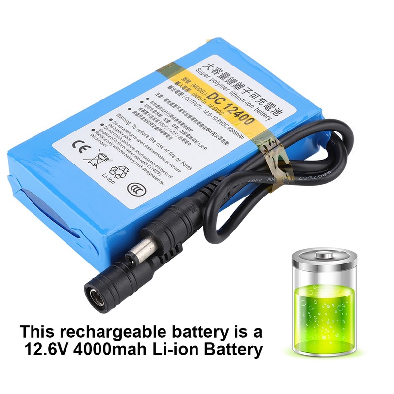 DC12400 12.6V 4000mAH Rechargeable Polymer Lithium Battery Charge/Discharge Protection