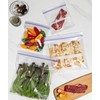 Freezer and Regular Double Zip Food Storage Bags, Combo Pack,