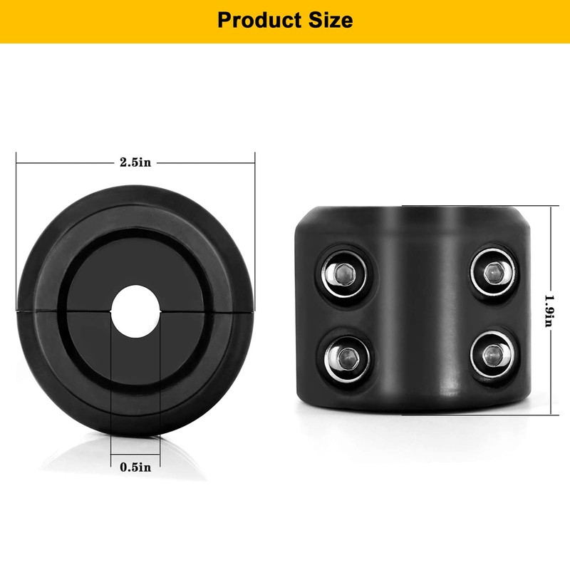4 PCS Rubber Winch Cable Hook Stopper, Universal Winch Hook