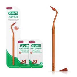 GUM Stimulator Permanent Handle - Long Handled Massager 1 Count (Pack of 3)