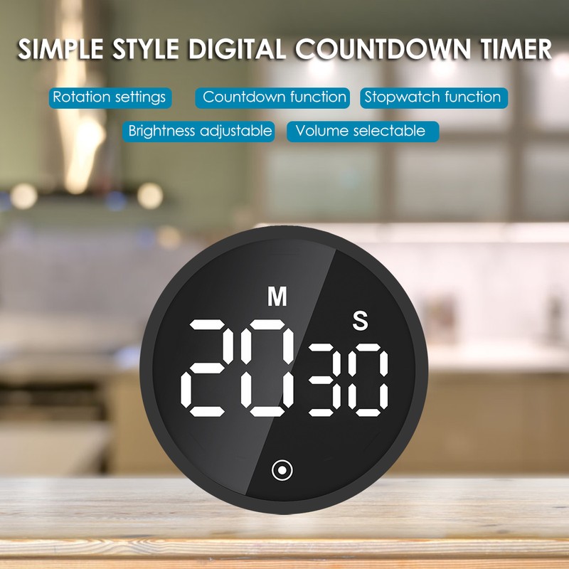 Countdown Timer Time-meter Magnetic Count Down & Count-up Digital-Calculagraph Volume