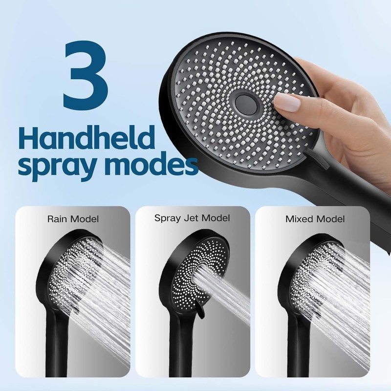 Shower Head,10 Inch High Pressure Rain Shower Head with Handheld