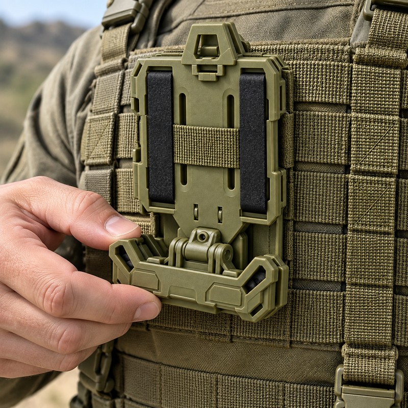Tactical MOLLE Admin Panel Foldable Phone GPS Holder – Compact