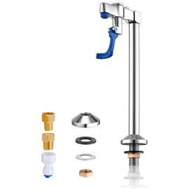Favorpo Glass Filler 14.5 Inches Deck Mount Faucet Glass Filling Station Water Station for Restaurants Kitchen Bar G1/2" Male with 3 Connector Adapter Brass Structure