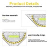 Sporgo Pack of 12 Transparent Plastic Geometry Triangle Protractor with