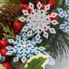 8PCS Christmas Snowflake Hair Clip - Christmas Blue White Hair