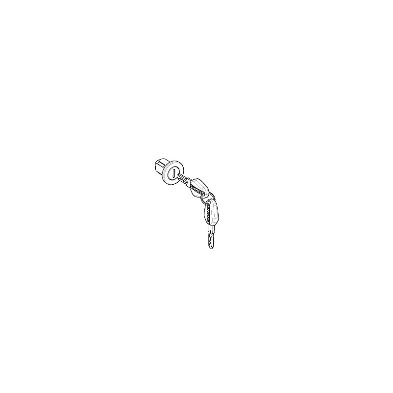 SHAD 203076R Motorcycle Key Cylinder, Black Key, SH48/SH58X/SH59X