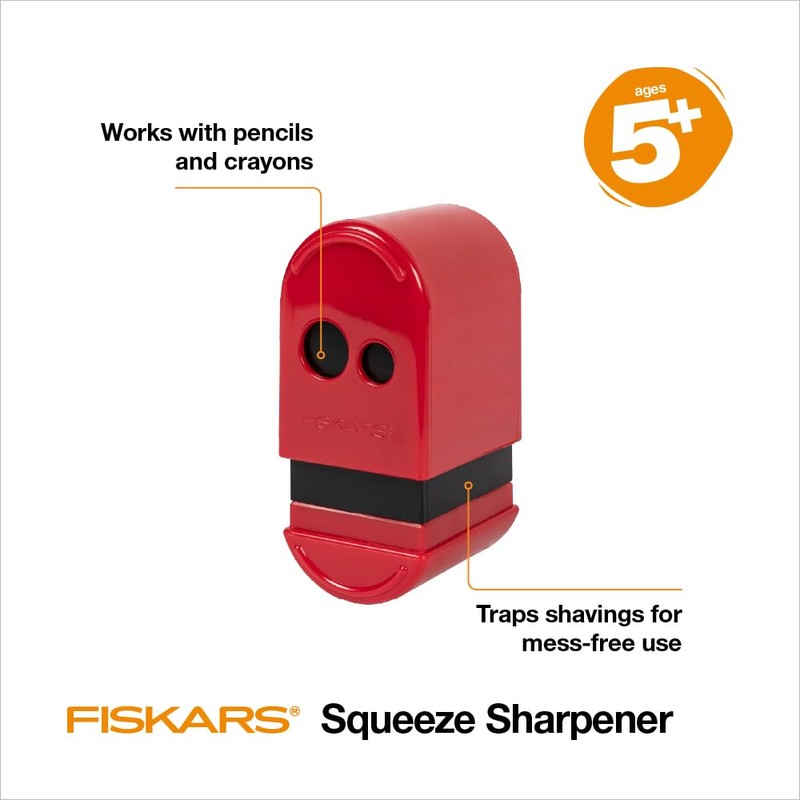 Fiskars Squeeze Sharpener, Assorted Colors