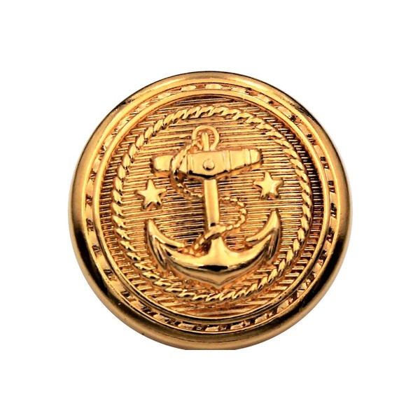 High-quality gold metal buttons, metal buttons with anchor, made in
