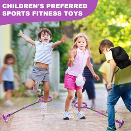 Hewog Skip Ball for Kids, Portable Foldable Colorful Flash Wheel Swing Ball Sports Fitness Toys for Girls & Boys,Toy for Kids & Adults. Gifts for Mom Women & Girls Toys Age 5-10 Years