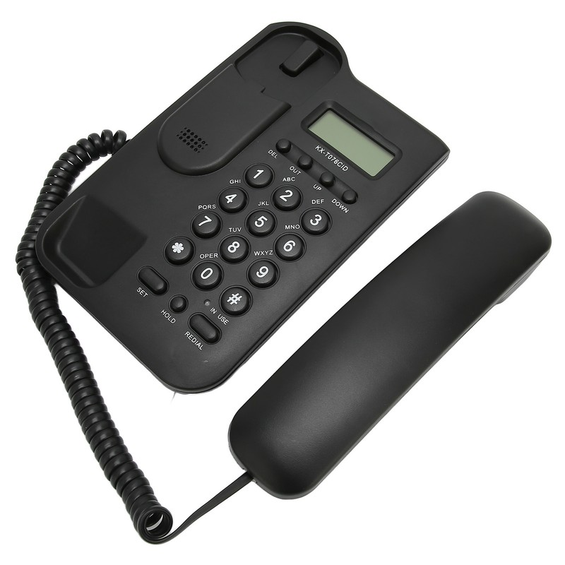 Desk Phone Caller ID Wall Mount Minimalist Corded House Phone