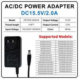 ComXim Electric Turntable Rotating Display Stand Power Adapter. (15.5V2.0A/Black/36W)