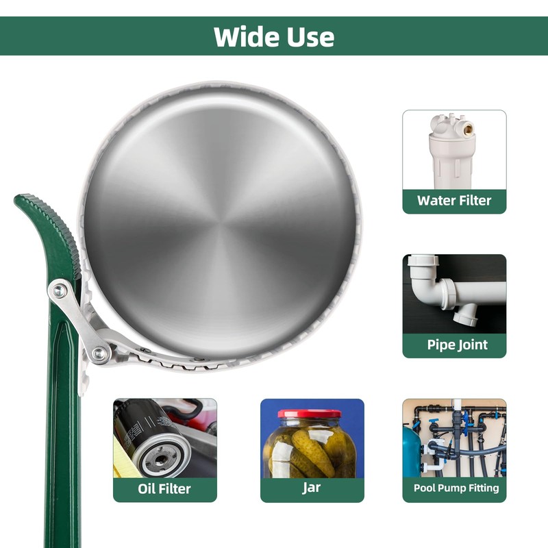 Sanbege 15" Belt Strap Wrench with Adjustable 36" Steel Wire