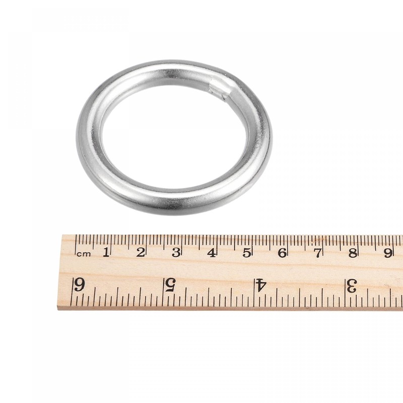 sourcing map 316 Stainless Steel Round Ring Welded O-Rings 40mm(1.57")