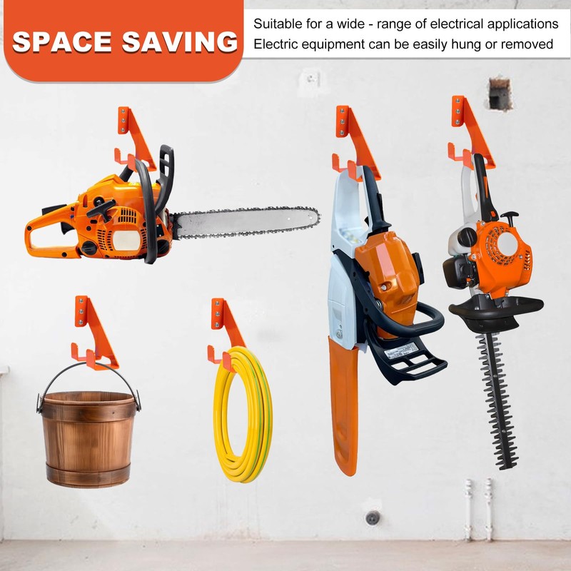 Mtanlo 2 Pack Heavy Duty Chainsaw Hanger Wall Mount -