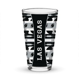 Football Fan Las Vegas Pint Glass Game Day Drinkware In Team Colors (E) 16oz Printed Pint Glass