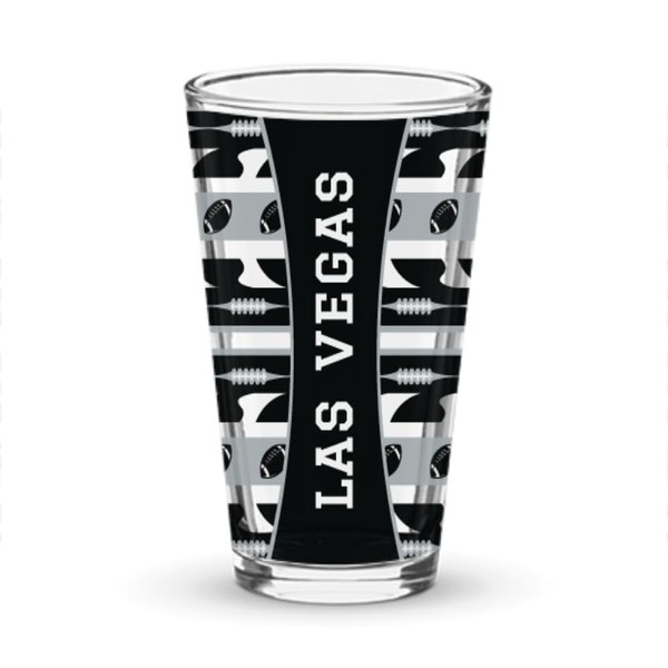 Football Fan Las Vegas Pint Glass Game Day Drinkware In