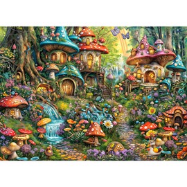 Jigsaw Puzzles for Adults 1000, Impossible Puzzle for Adults Educational Games.Challenging Puzzles, Puzzle Game for The Whole for Women, Gifts for Men, Theme:Mushroom Garden