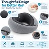 Memory Foam Travel Neck Pillow for Seated Rest – U-Shaped