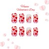 Jremg Valentine's Day Press on Nails Medium Square Fake Nails